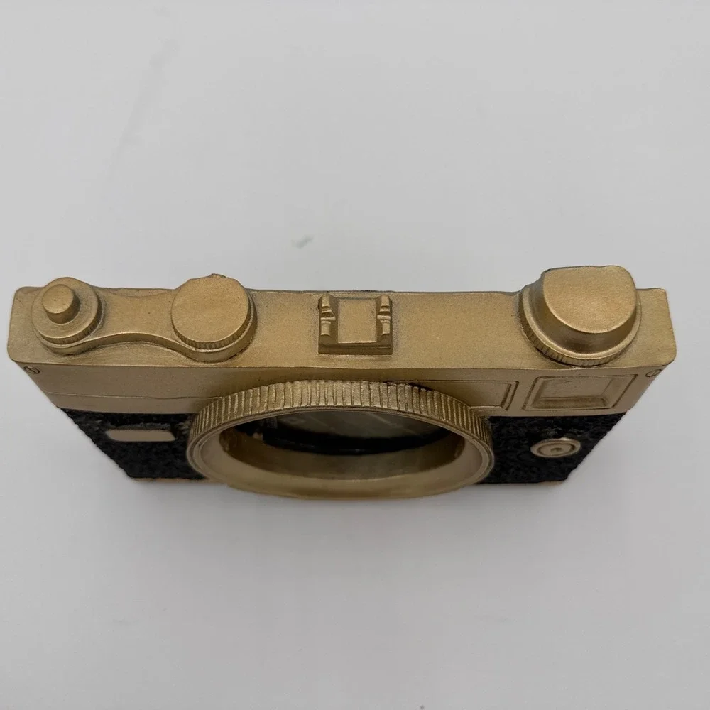 Concepts In Time Camera Photo Frame 4x4 Y2K Industrial Steampunk Gold Black